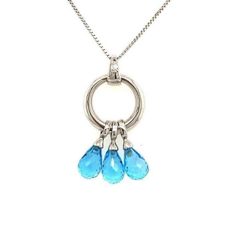 ‎10K 3-Topazes Necklace